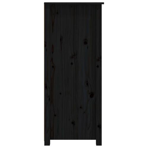 Skænk 83x41,5x100 cm massivt fyrretræ sort