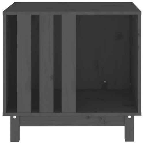 Hundehus 60x45x57 cm massivt fyrretræ grå