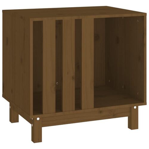 Hundehus 60x45x57 cm massivt fyrretræ gyldenbrun