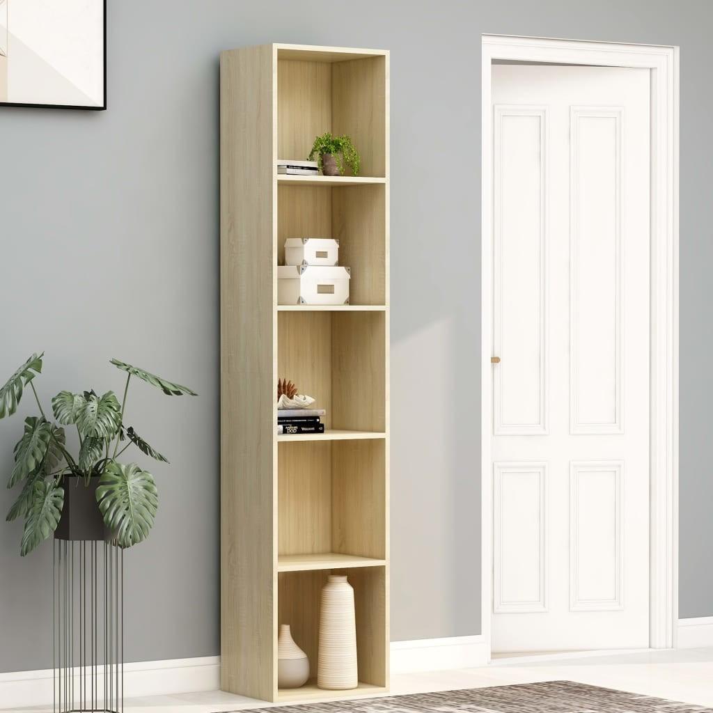 Bogskab 40 x 30 x 189 cm spånplade sonoma-eg