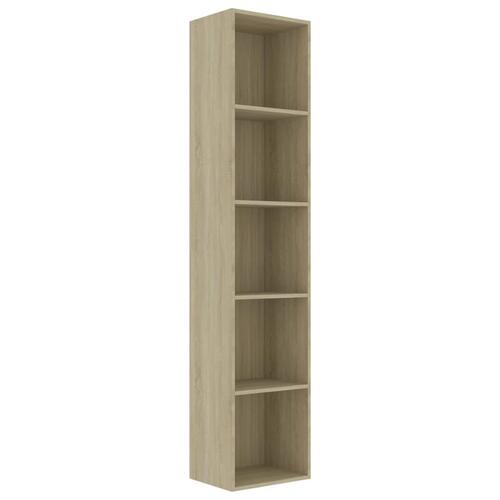 Bogskab 40x30x189 cm konstrueret træ sonoma-eg