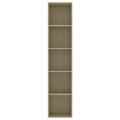 Bogskab 40x30x189 cm konstrueret træ sonoma-eg