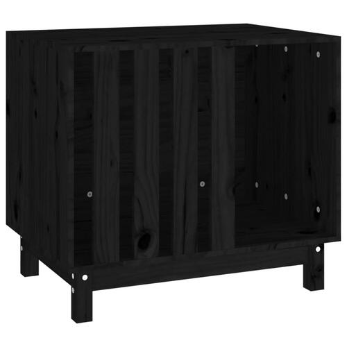 Hundehus 70x50x62 cm massivt fyrretræ sort
