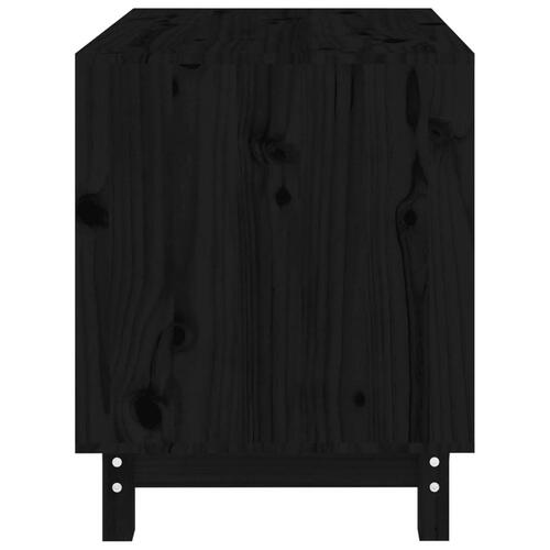 Hundehus 70x50x62 cm massivt fyrretræ sort