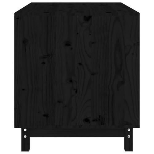 Hundehus 90x60x67 cm massivt fyrretræ sort