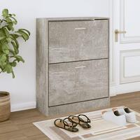 Skoskab 63x24x81 cm konstrueret træ betongrå