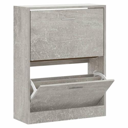 Skoskab 63x24x81 cm konstrueret træ betongrå