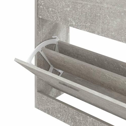 Skoskab 63x24x81 cm konstrueret træ betongrå