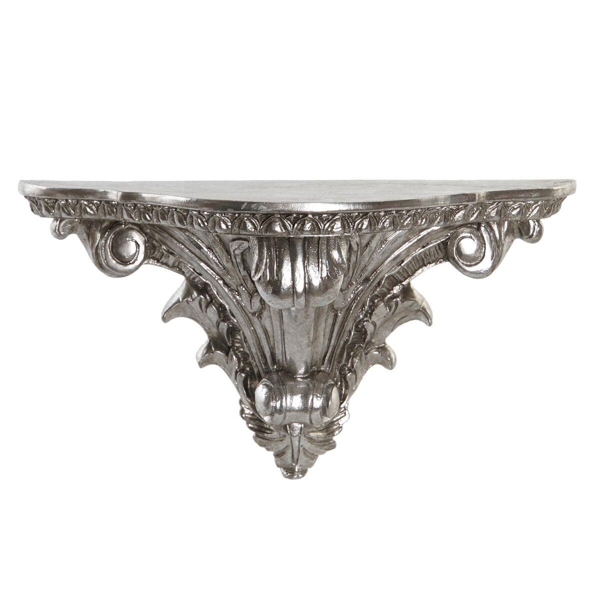 Væghylde i harpiks - sølv, 37,5 × 17 × 21 cm (2 stk.)