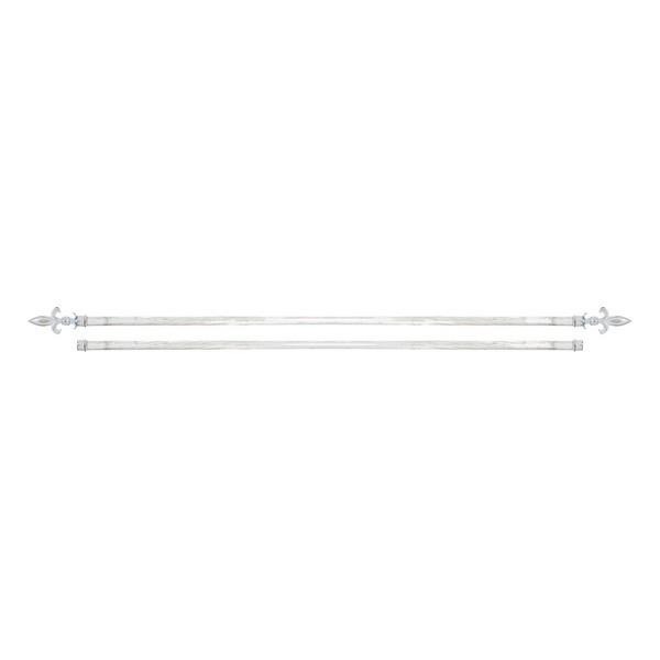 Gardinstang Dekodonia Forlængbar Hvid Metal (120 x 16 cm)