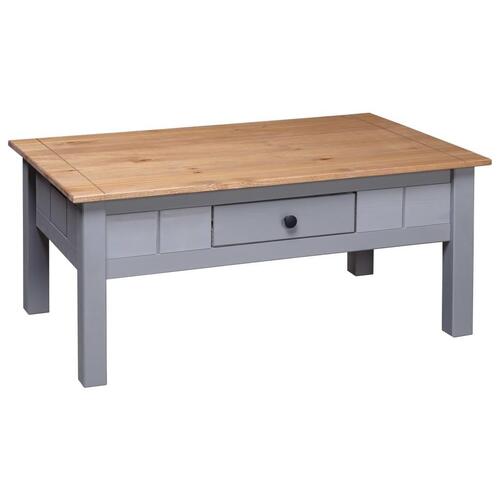 Sofabord 100x60x45 cm massivt fyrretræ Panama grå