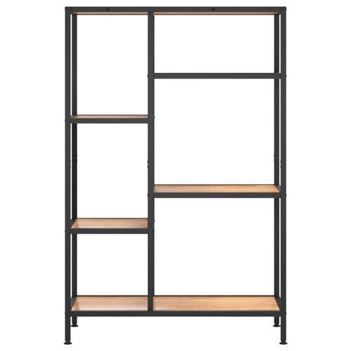 Bogreol 80x30x120 cm stål og konstrueret træ