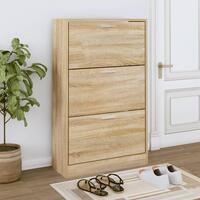 Skoskab 63x24x103 cm konstrueret træ sonoma-eg