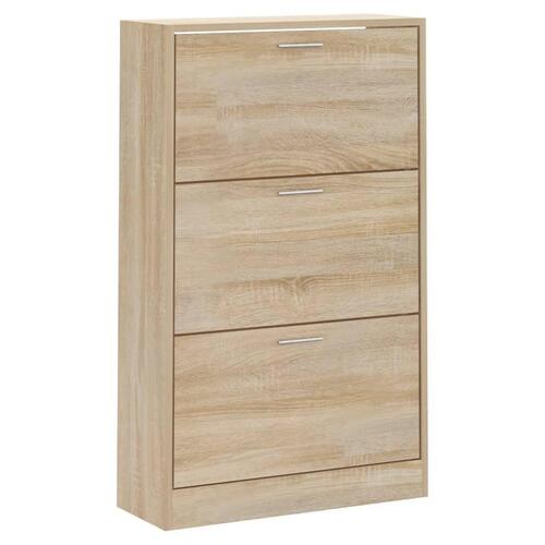 Skoskab 63x24x103 cm konstrueret træ sonoma-eg