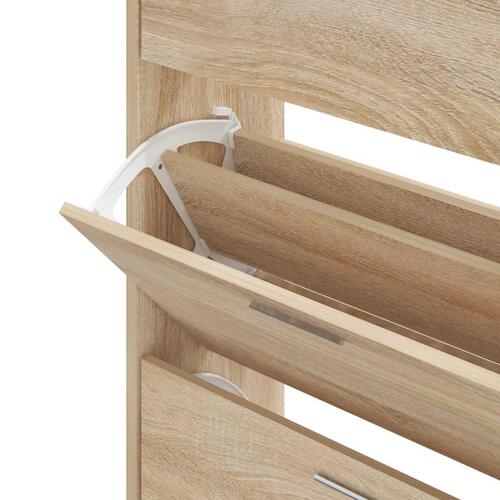 Skoskab 63x24x103 cm konstrueret træ sonoma-eg