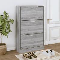 Skoskab 63x24x103 cm konstrueret træ grå sonoma-eg