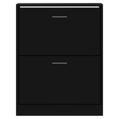 Skoskab 63x24x81 cm konstrueret træ sort