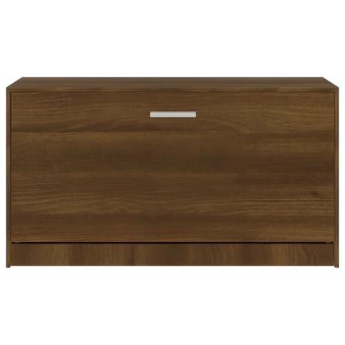 Skobænk 80x24x45 cm konstrueret træ brun egetræsfarve