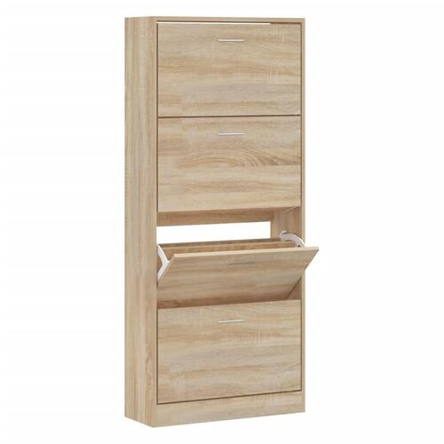 Skoskab 63x24x147 cm konstrueret træ sonoma-eg