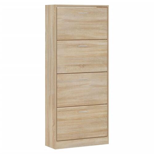 Skoskab 63x24x147 cm konstrueret træ sonoma-eg