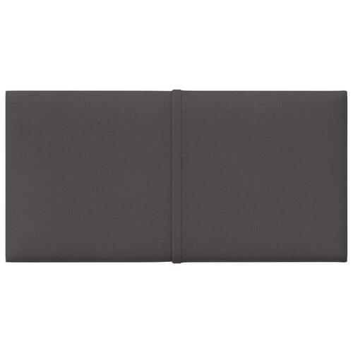Vægpaneler 12 stk. 30x15 cm 0,54 m² stof mørkegrå