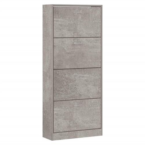Skoskab 63x24x147 cm konstrueret træ betongrå