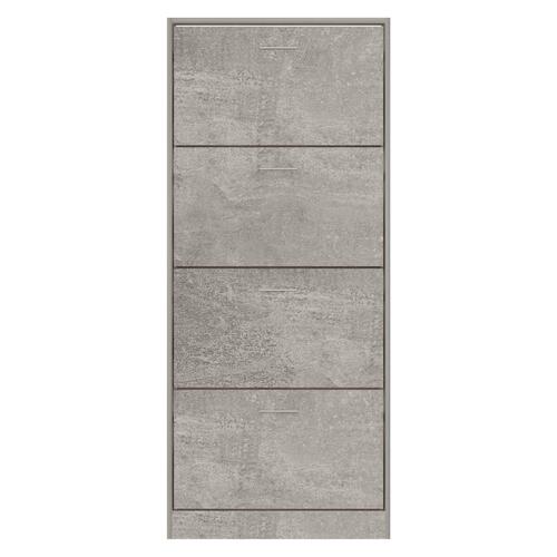 Skoskab 63x24x147 cm konstrueret træ betongrå