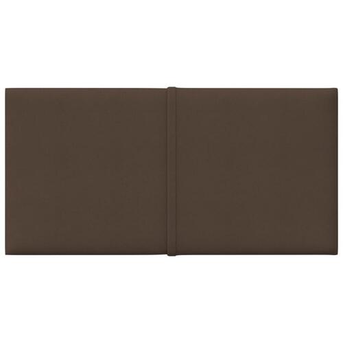 Vægpaneler 12 stk. 30x15 cm 0,54 m² stof brun