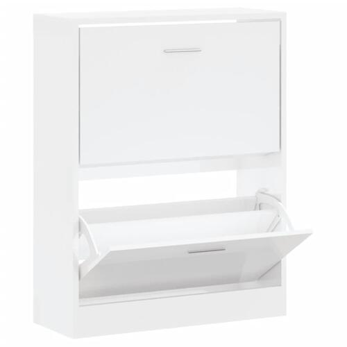 Skoreol 63x24x81 cm konstrueret træ hvid højglans