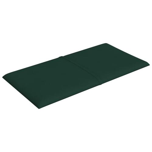 Vægpaneler 12 stk. 30x15 cm 0,54 m² stof mørkegrøn