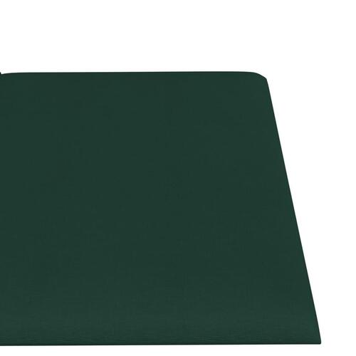 Vægpaneler 12 stk. 30x15 cm 0,54 m² stof mørkegrøn