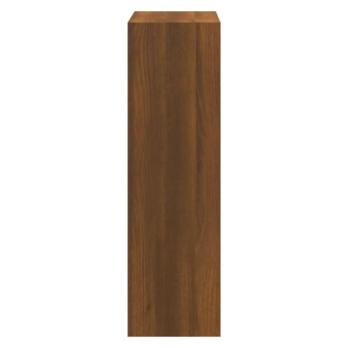 Skoskab 63x24x81 cm konstrueret træ brun egetræ