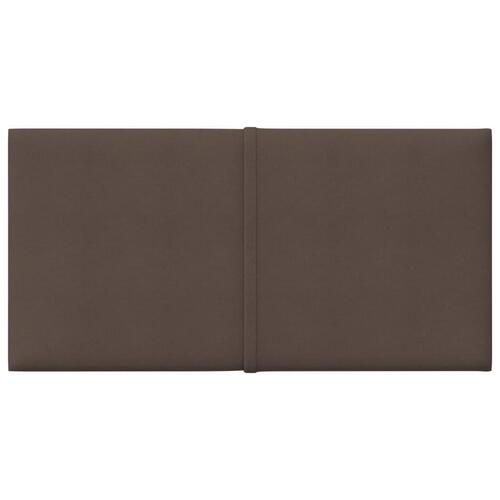 Vægpaneler 12 stk. 30x15 cm 0,54 m² stof gråbrun