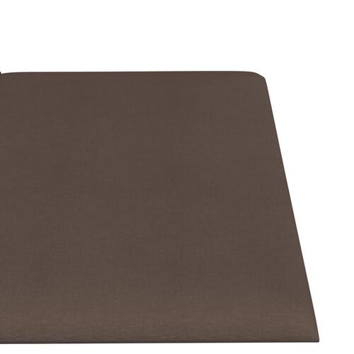Vægpaneler 12 stk. 30x15 cm 0,54 m² stof gråbrun
