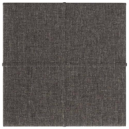 Vægpaneler 12 stk. 30x30 cm 1,08 m² stof mørkegrå