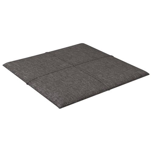 Vægpaneler 12 stk. 30x30 cm 1,08 m² stof mørkegrå