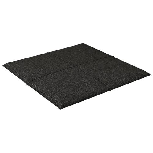 Vægpaneler 12 stk. 30x30 cm 1,08 m² stof sort