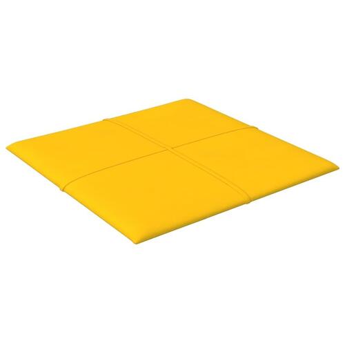 Vægpaneler 12 stk. 30x30 cm 1,08 m² fløjl gul