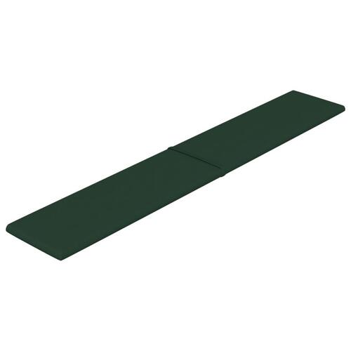 Vægpaneler 12 stk. 90x15 cm 1,62 m² stof mørkegrøn