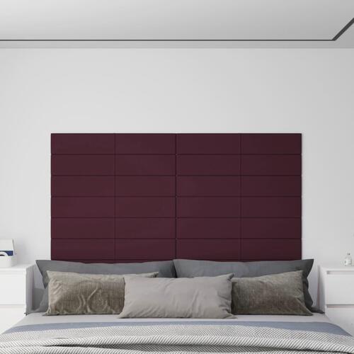 Vægpaneler 12 stk. 90x15 cm 1,62 m² stof lilla