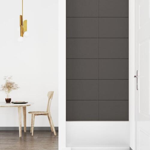Vægpaneler 12 stk. 90x30 cm 3,24 m² stof mørkegrå