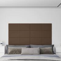 Vægpaneler 12 stk. 90x30 cm 3,24 m² stof brun