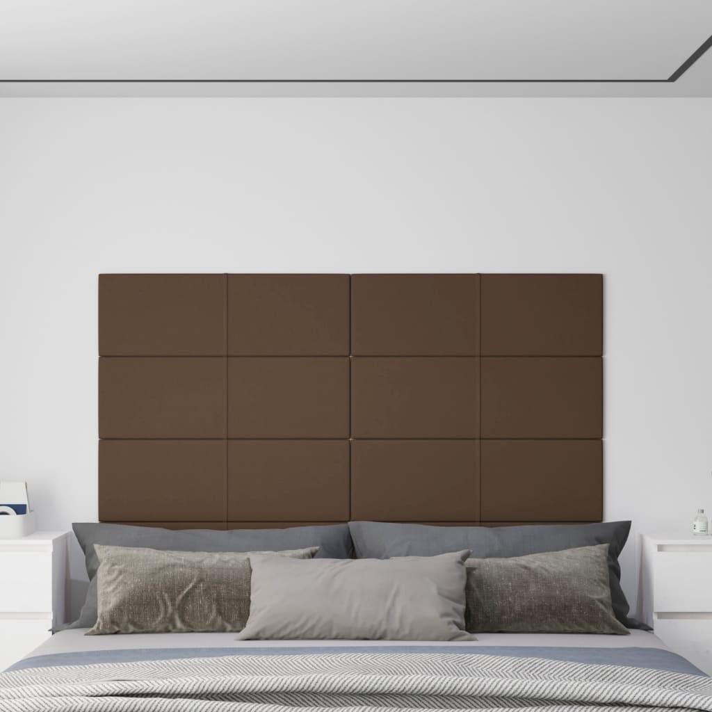 Vægpaneler 12 stk. 90x30 cm 3,24 m² stof brun