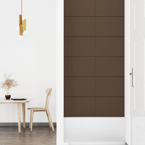 Vægpaneler 12 stk. 90x30 cm 3,24 m² stof brun