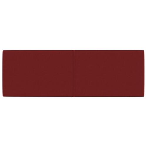 Vægpaneler 12 stk. 90x30 cm 3,24 m² stof vinrød