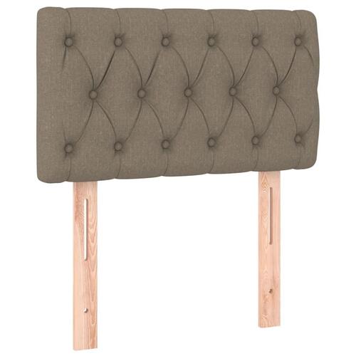 Sengegavl 80x7x78/88 cm stof gråbrun