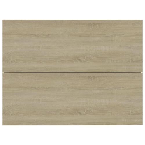 Sengeborde 2 stk. 40x30x30 cm konstrueret træ sonoma-eg