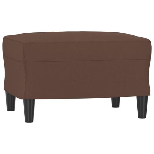 Fodskammel 60x50x41 cm kunstlæder brun