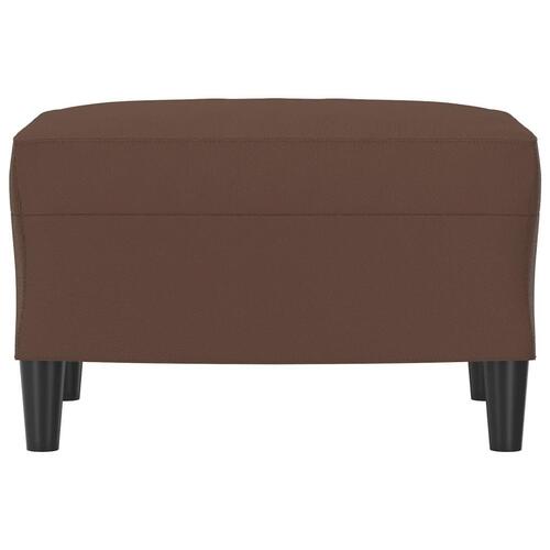 Fodskammel 60x50x41 cm kunstlæder brun