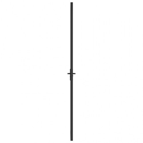 Indvendig dør i hærdet glas og aluminium 83 x 201,5 cm - sort